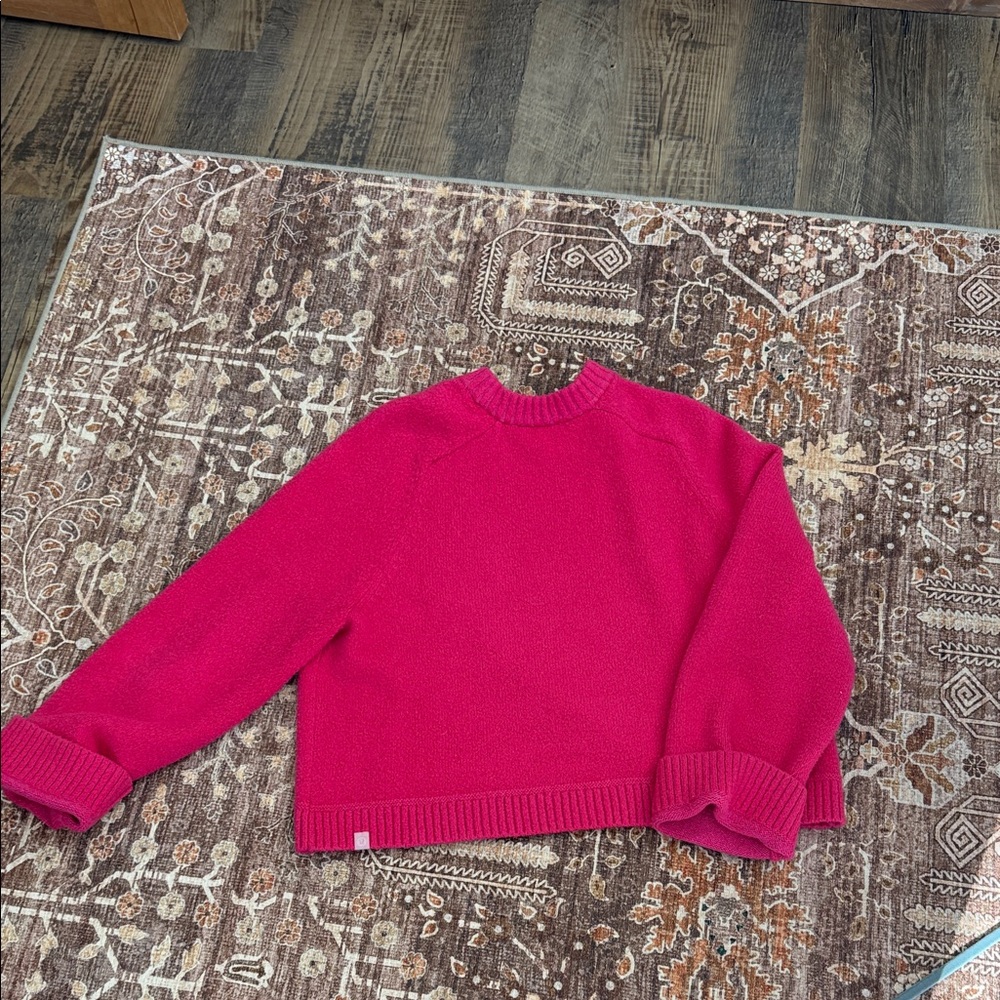 Lululemon Athletica Vibrant Pink Crew Neck Sweater